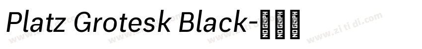 Platz Grotesk Black字体转换